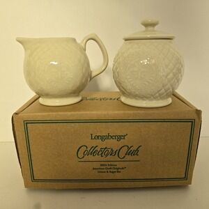 Longaberger Collectors Club USA American Crafts Original Creamer & Sugar NEW